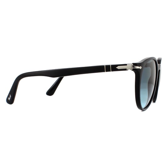 Gafas de sol redondas unisex Persol negras con degradado azul azur - Image 4