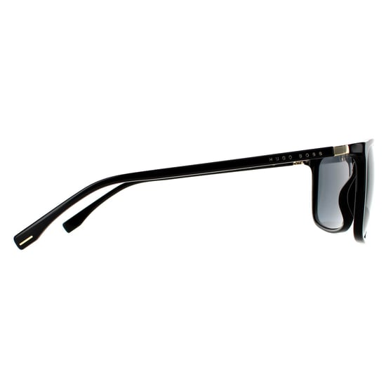 Gafas de sol Hugo Boss Square para hombre en negro, oro y gris - Image 4