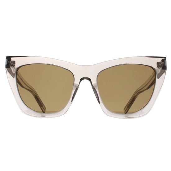 Saint Laurent Cat Eye Mujer Transparente Beige Marrón SL214 Kate - Image 1