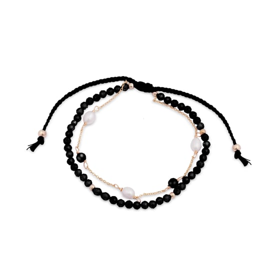 Pulsera Luxenter, athat de aleación de metal y cuarzo hidrotermal onix acabado baño oro 18K - Image 1