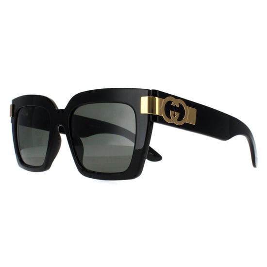 Gucci Cuadrado Mujer Negro con Oro Gris GG1689S - Image 2