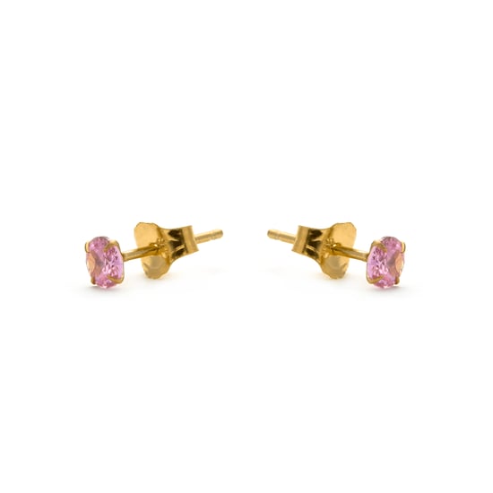 Pendientes Luxenter, otieno de plata de ley 925 y circonita amatista acabado baño oro 18K - Image 3