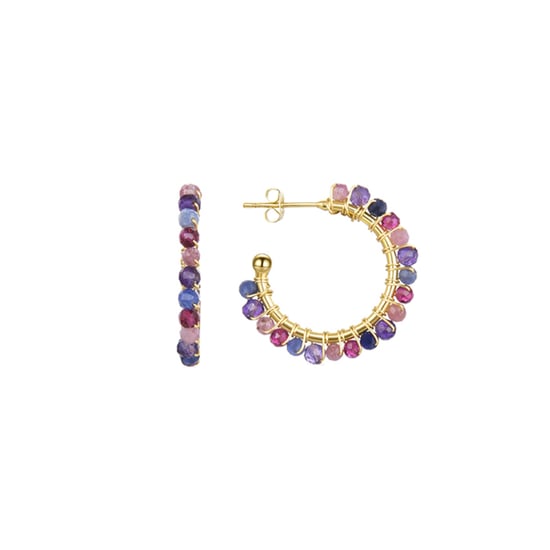 Pendientes Luxenter, Aiel Cristal Morado acabado en Oro amarillo de 18 quilates - Image 1