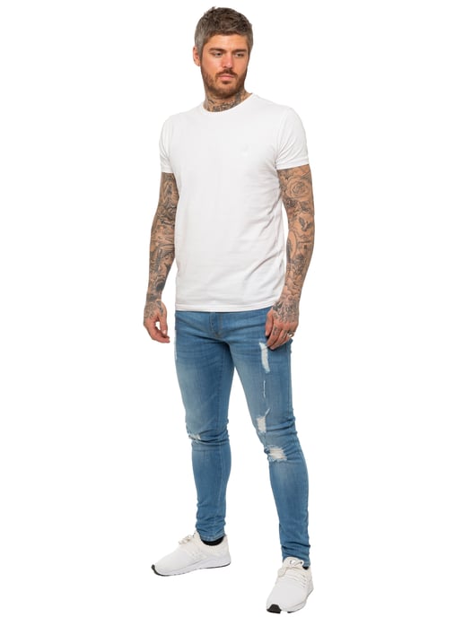 Vaqueros Enzo Skinny Ripped para hombre - Image 5