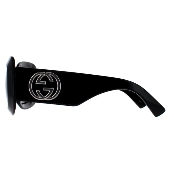 Gucci Cuadrado Mujer Negro con Gris Plata GG1695S - Image 3