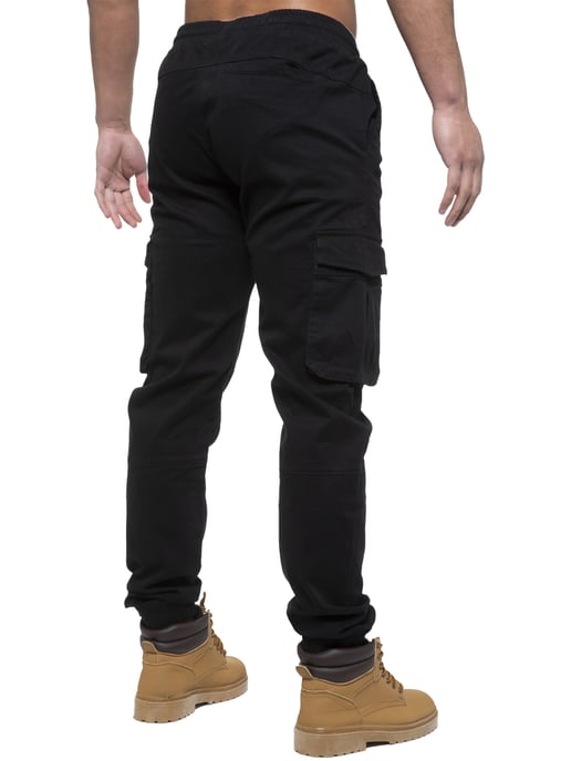 Enzo | Vaqueros Cargo Jogger para Hombre - Negro - Image 2