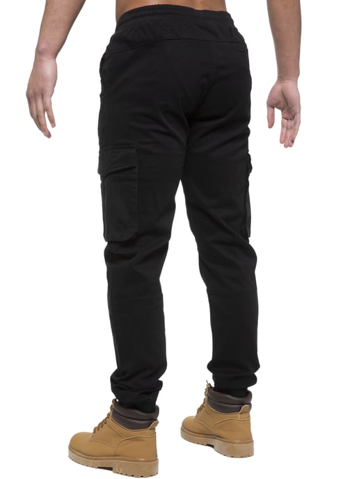 Enzo | Vaqueros Cargo Jogger para Hombre - Negro - Image 4