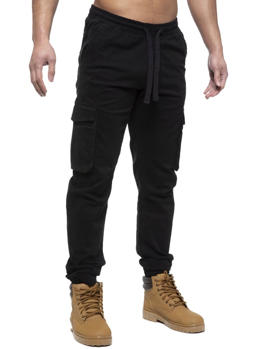 Enzo | Vaqueros Cargo Jogger para Hombre - Negro - Image 5