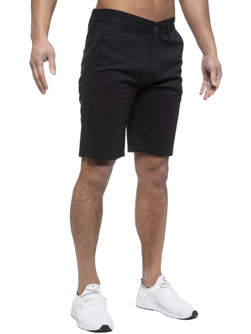 Enzo | Pantalones Cortos Chinos Para Hombre En Negro - Image 2