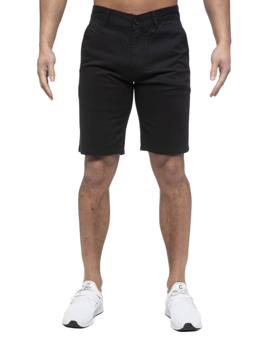 Enzo | Pantalones Cortos Chinos Para Hombre En Negro - Image 3