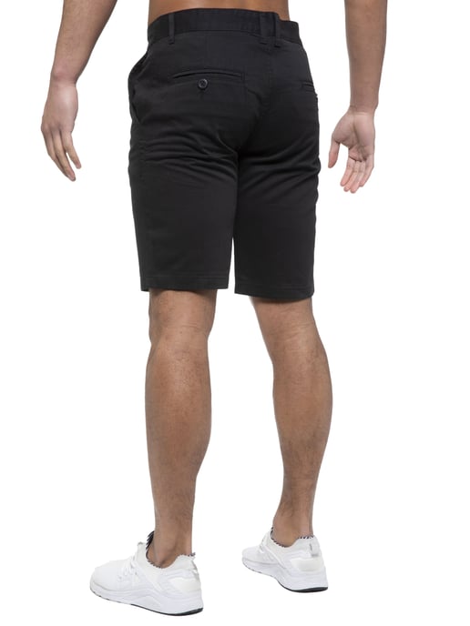 Enzo | Pantalones Cortos Chinos Para Hombre En Negro - Image 4