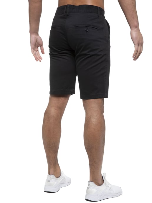 Enzo | Pantalones Cortos Chinos Para Hombre En Negro - Image 5