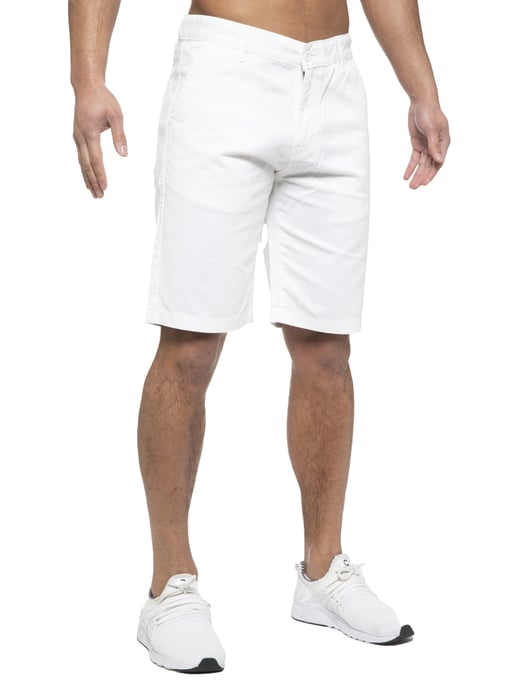 Enzo | Pantalones Cortos Chinos Para Hombre En Blanco - Image 2