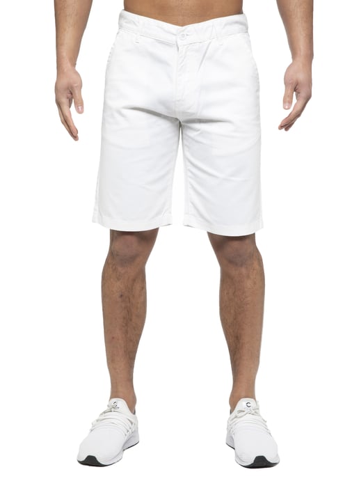 Enzo | Pantalones Cortos Chinos Para Hombre En Blanco - Image 3