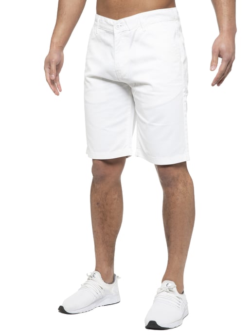 Enzo | Pantalones Cortos Chinos Para Hombre En Blanco - Image 4