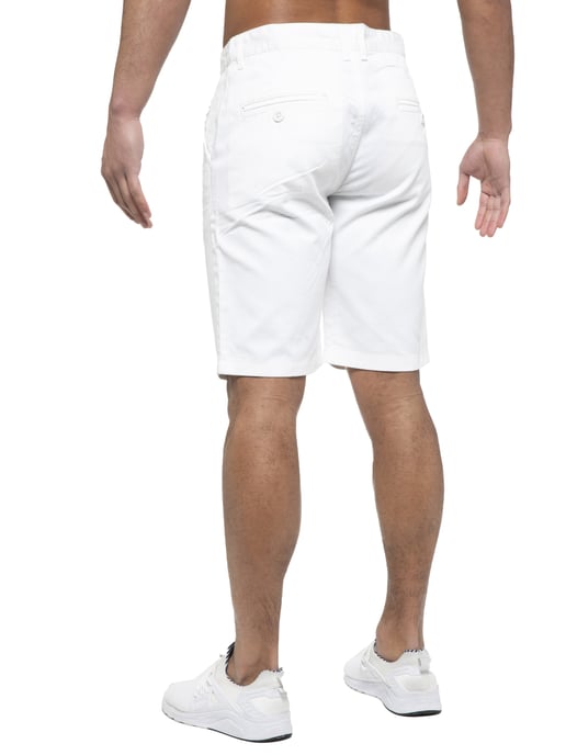 Enzo | Pantalones Cortos Chinos Para Hombre En Blanco - Image 5