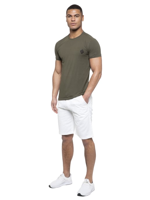 Enzo | Pantalones Cortos Chinos Para Hombre En Blanco - Image 6