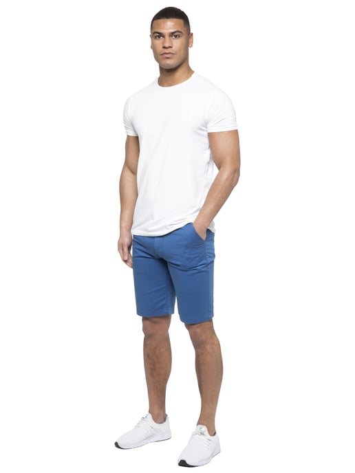 Enzo | Pantalones Cortos Chinos Para Hombre En Azul Real - Image 6