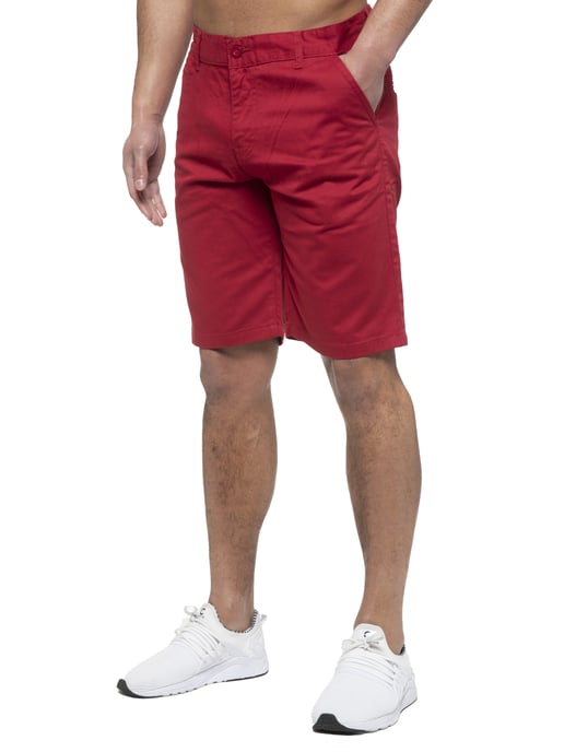 Enzo | Pantalones cortos chinos para hombre en rojo - Image 1