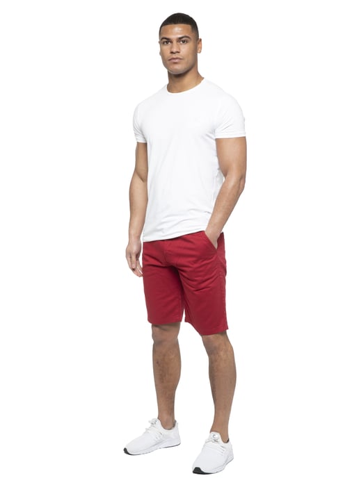 Enzo | Pantalones cortos chinos para hombre en rojo - Image 6