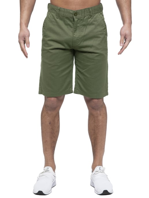 Enzo | Pantalones Cortos Chinos Para Hombre En Caqui - Image 3