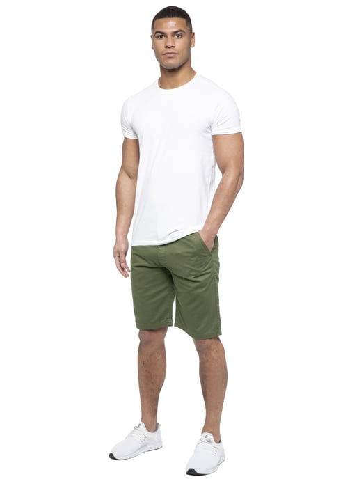 Enzo | Pantalones Cortos Chinos Para Hombre En Caqui - Image 6