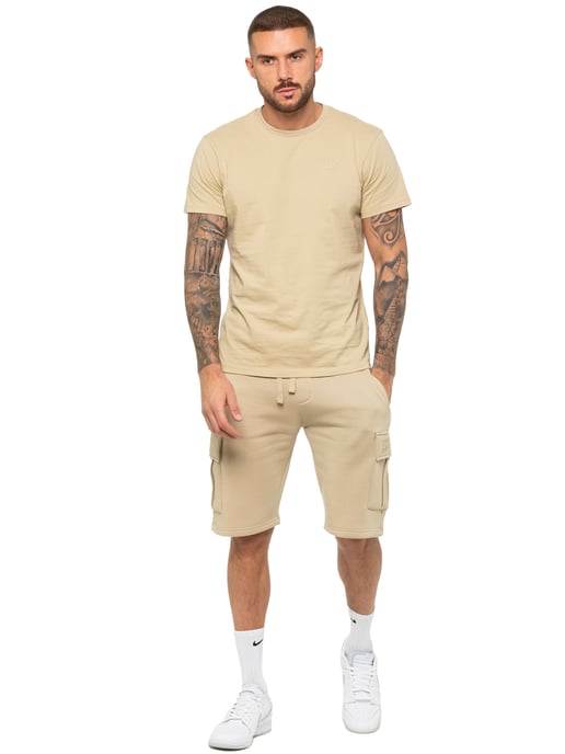 Enzo | Pantalones cortos cargo para hombre - Piedra - Image 5