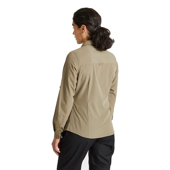Craghoppers Womens/Ladies Expert Kiwi Long-Sleeved Shirt (Pebble) - Image 4