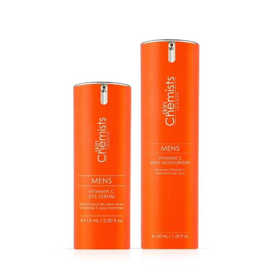 skinChemists Kit dúo iluminador con vitamina C antiedad para hombres - Image 1
