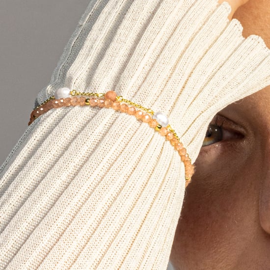 Pulsera Luxenter, athat de aleación de metal y circonita champagne acabado baño oro 18K - Image 3