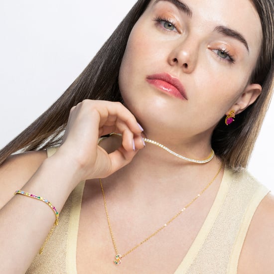 Collar Luxenter de Plata de Ley 925 con Circonita Multicolor acabado en oro amarillo de 18K - Alphabet - Image 4