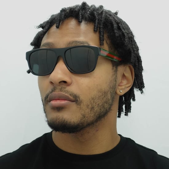 Gucci gafas de sol rectángulo Negro verde rojo gris - Image 6
