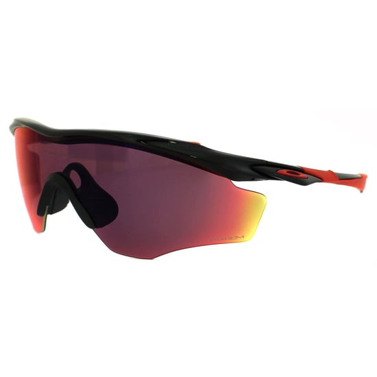 Gafas de sol Oakley Wrap para hombre en negro pulido con lente Prizm carretera - Image 2