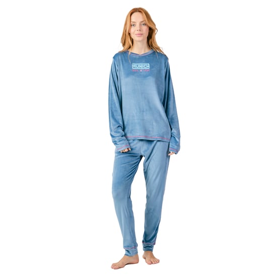 Pijamas de invierno de manga larga de terciopelo MU5 para mujer - Image 1