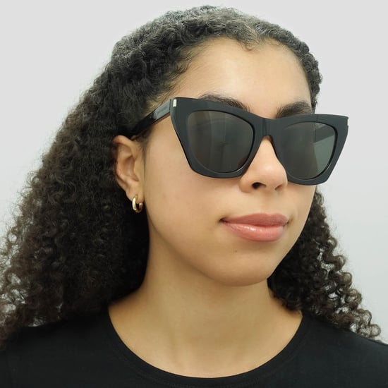 Gafas de sol negras y grises para mujer Cat Eye de Saint Laurent - Image 5