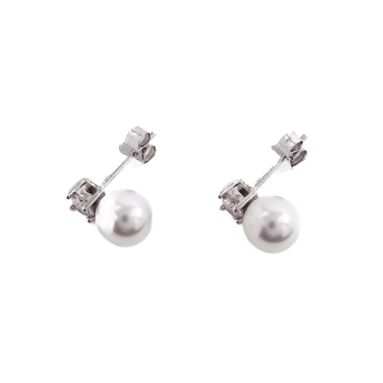 Pendientes Luxenter de Plata de Ley 925 con Perla Blanca acabados en rodio - Sikon - Image 4