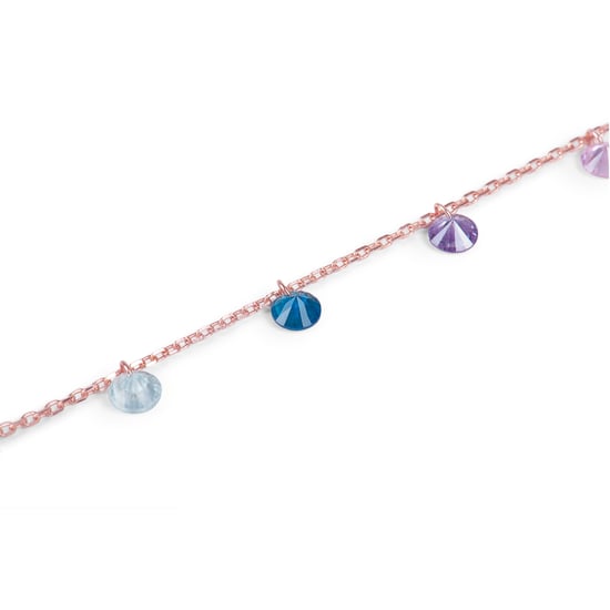 Pulsera Luxenter, Rolcon de plata de ley 925 y circonita multicolor con acabado baño oro rosa 18K - Image 5
