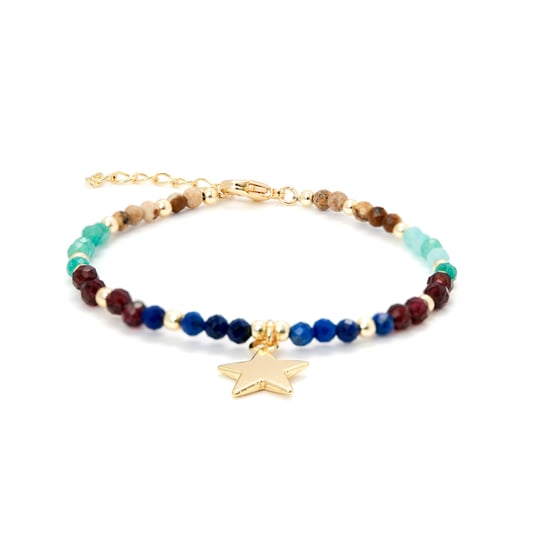 Pulsera Luxenter de Cristal Multicolor acabada en oro amarillo de 18K - Nerald - Image 1