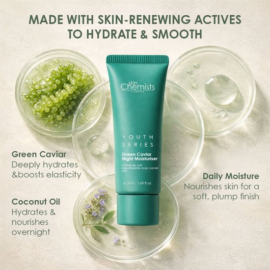 skinChemists Crema hidratante de noche antiedad con caviar verde 50 ml - Image 6