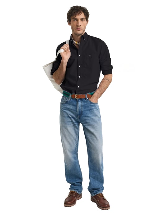Enzo | Hombre Regular Fit Oxford Camisa - Image 5
