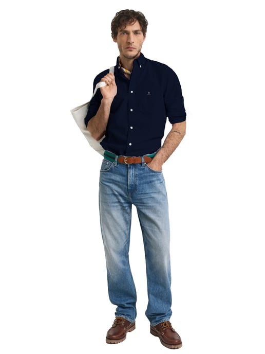 Enzo | Hombre Regular Fit Oxford Camisa - Image 5