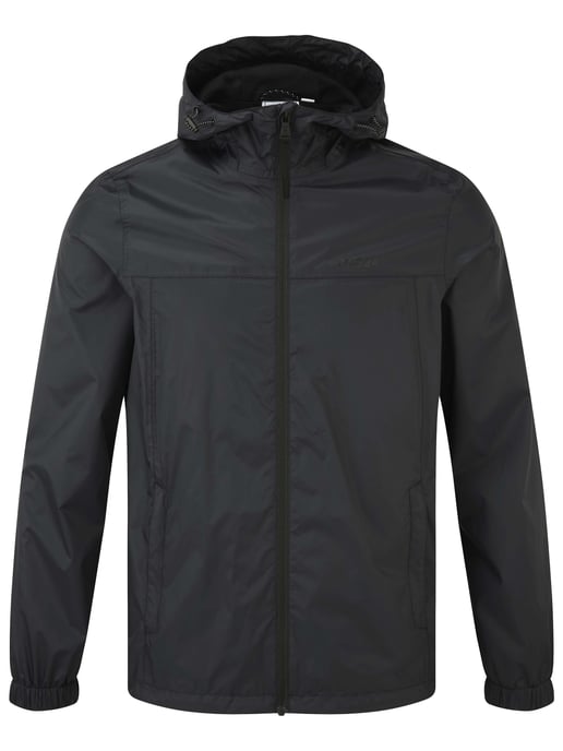 Craven Mens Waterproof Packaway Jacket Black - Image 5