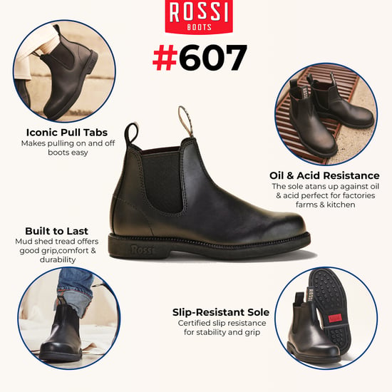 Botines Chelsea de piel negra Rossi 607 Booma - Image 2