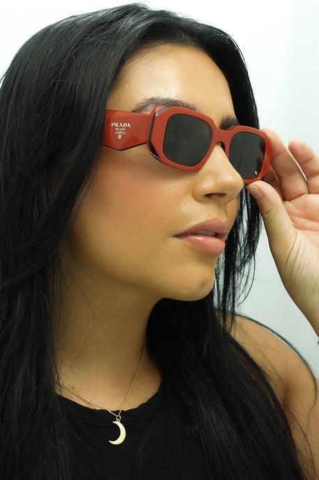 Gafas de sol Prada PR17WS 12N5S0 naranja negro gris oscuro - Image 5