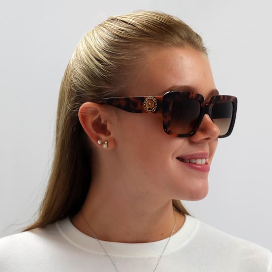 Gafas de sol graduadas Havana Brown para mujer de Versace Square - Image 6