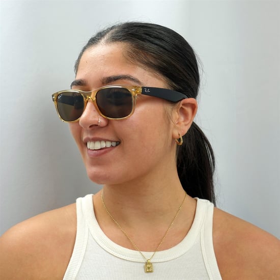 Ray-ban rectángulo unisex miel cristal marrón polarizado gafas de sol new wayfarer rb2132 - Image 5