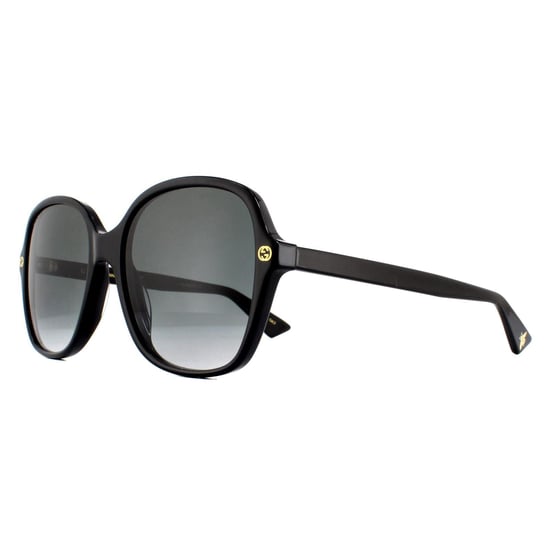 Gafas de sol cuadradas para mujer Gucci en negro y gris degradado - Image 2