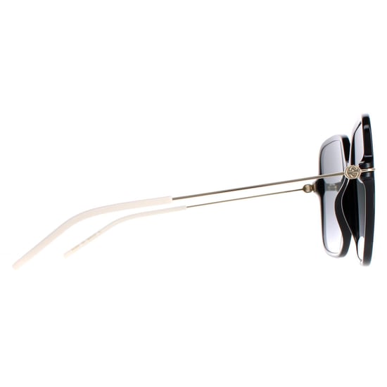 Gafas de sol Gucci GG1267S 001 negro brillante y degradado gris dorado - Image 4