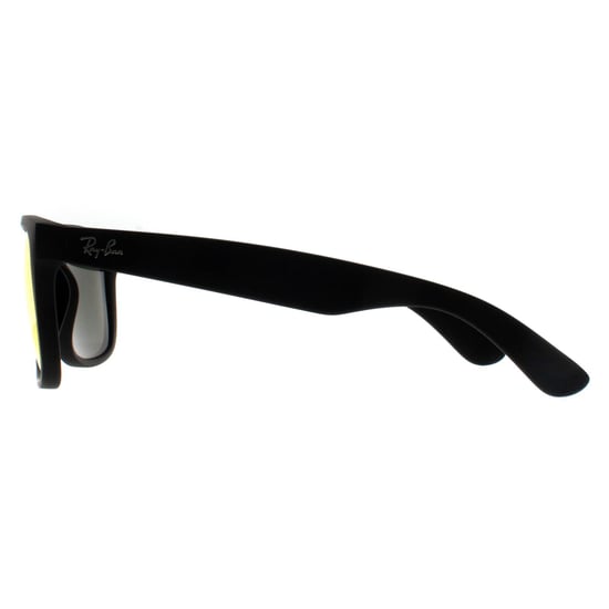 Gafas de sol Ray-Ban Justin 4165 622/6Q Caucho Negro Rojo Espejo - Image 3