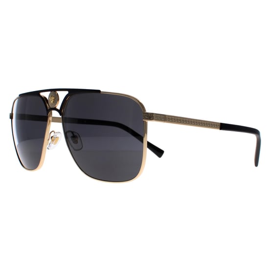 Versace Rectángulo Para Hombre Oro y Negro Mate Gris Oscuro VE2238 - Image 2